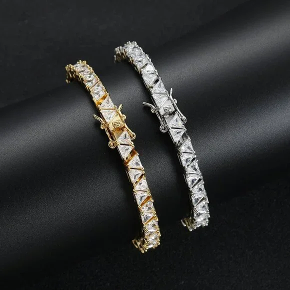 14K White Gold 2ct Diamond Mens Tennis Bracelet NEW 14 K Silver Jewelry 7 8